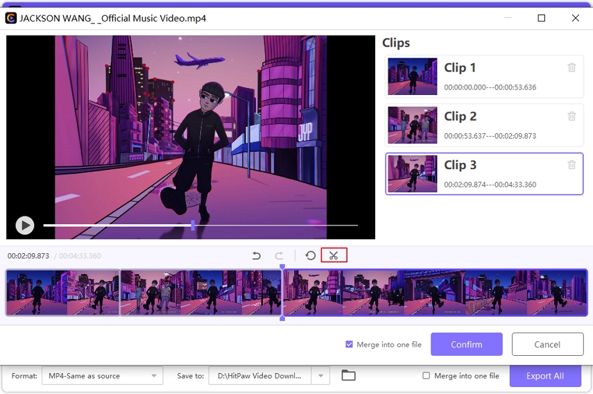 cut videos into clips