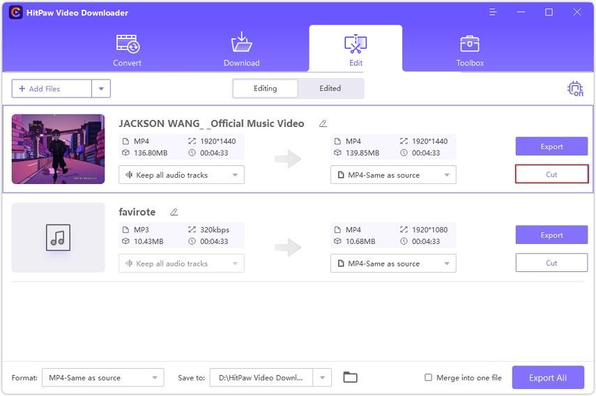 cut video
