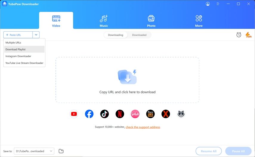 download youtube playlist with hitpaw video downloader