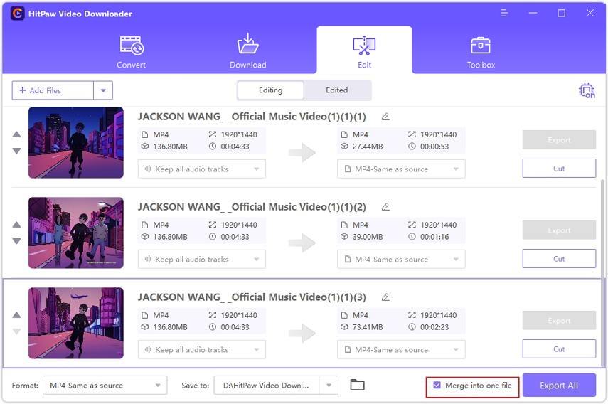 merge files into one