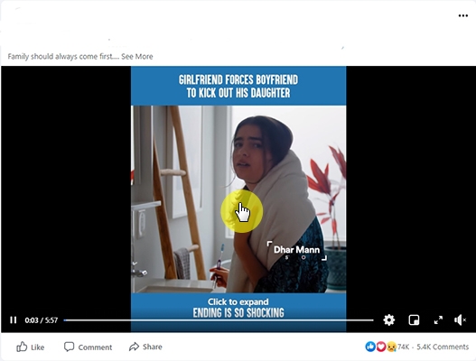 click Facebook Video